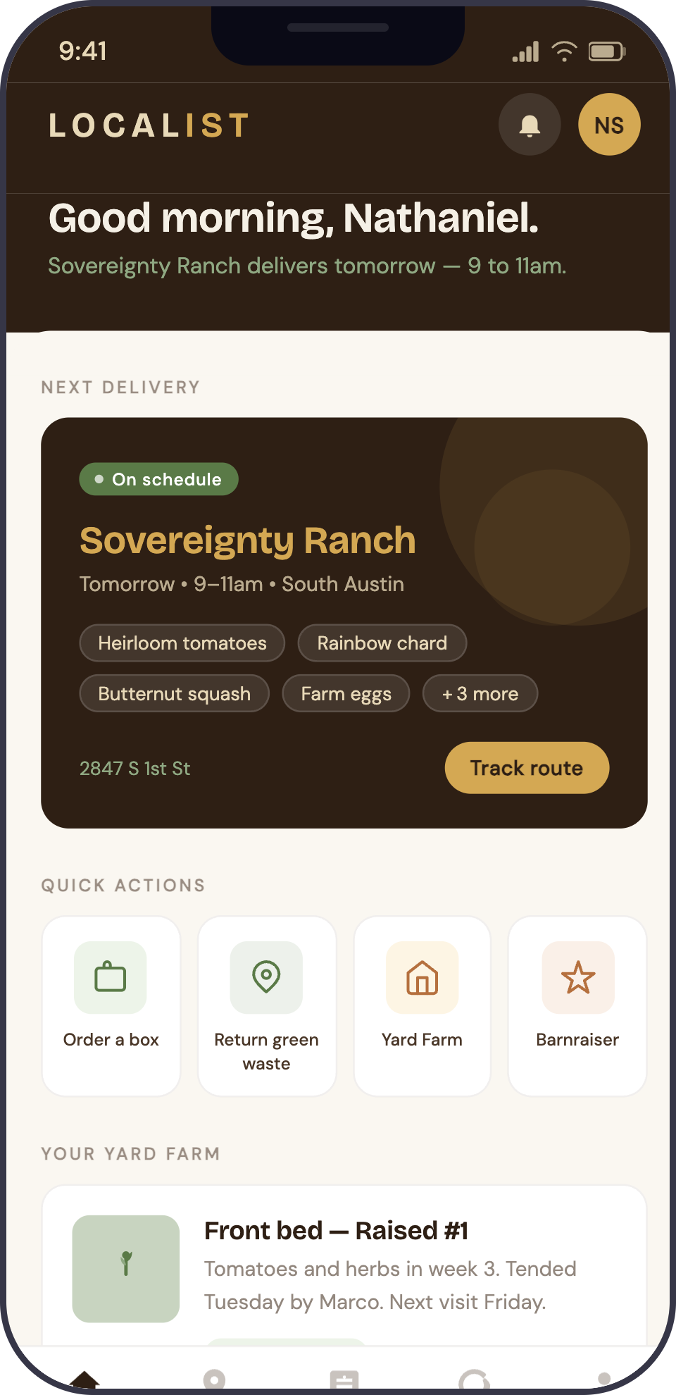 Localist app mockup